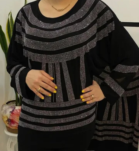 بلوز مجلسی وارداتی مشکی سایزبزرگ