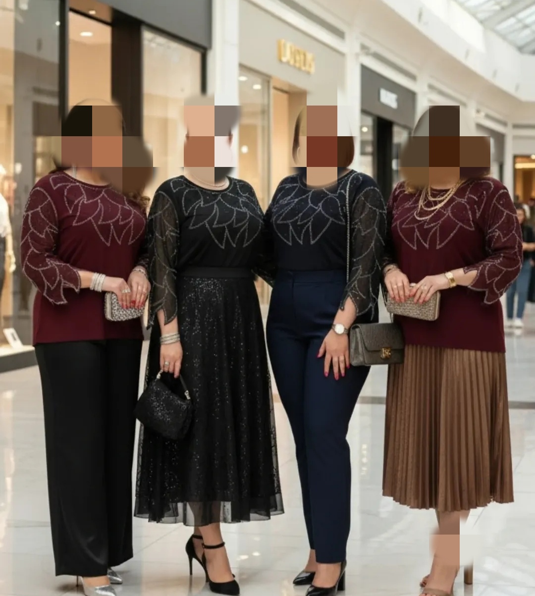بلوز مجلسی وارداتی طرح برگ سایزبزرگ